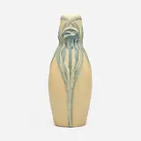 Artus Van Briggle for Van Briggle Pottery, Early vase with irises, 1903, glazed earthenware