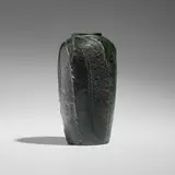 Merrimac Pottery, Vase with leaves, c. 1905, glazed earthenware