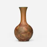 Jens Jensen for Rookwood Pottery, Double Vellum/Decorated Mat vase with magnolia branches, 1930, glazed porcelain