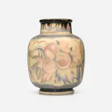 William E. Hentschel for Rookwood Pottery, Decorated Porcelain vase with stylized flowers, 1928, glazed porcelain
