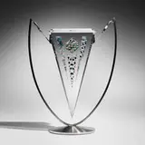 Jon Kuhn, Smoking Sage, 1999, ground, polished, and laminated glass, stainless steel