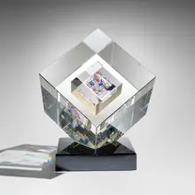 Jon Kuhn, Untitled (Cube), c. 1990, ground, polished, and laminated glass
