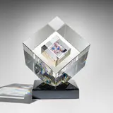Jon Kuhn, Untitled (Cube), c. 1990, ground, polished, and laminated glass