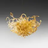 Dale Chihuly, Clear with Gold Leaf Chandelier