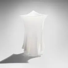 Sydney Cash, Heavenly Form, c. 1990, slumped glass, wire