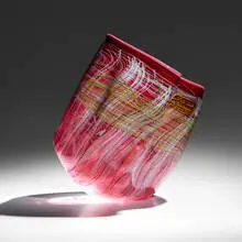 Amethyst Soft Cylinder with Curry Drawing by Dale Chihuly, 1989, hand-blown glass, sold May 2026