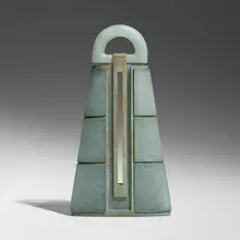 Daniel Clayman, Memoire, 1994, pâte de verre, electro-formed copper with green patina
