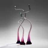 Harvey Littleton, Ruby/Blue Implied Movement, 1987, hand-blown, cut, and polished glass