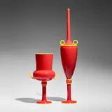 Dante Marioni, Red/Yellow Needle Nose Pair, 1994, hand-blown glass
