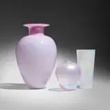 Benjamin Moore and Richard Royal, Three vessels, 1982-83, hand-blown glass