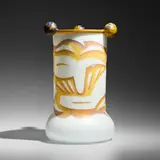 Dan Dailey, Mosaic Man from the Face Vase series, 1995, hand-blown, sandblasted, and acid-polished glass, vitreous enamel