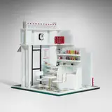 Emily Brock, Ice Cream and Candy Store, 1991, fused glass, polished metal