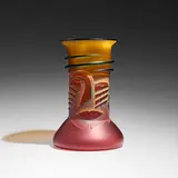 Dan Dailey, Fruit Woman from the Face Vase series, 1990, hand-blown, sandblasted, and acid-polished glass, vitreous enamel