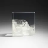 Steven Weinberg, Cube, c. 2000, cast and polished optical glass with controlled air bubbles
