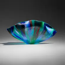 Toots Zynsky, Eclittica Serena, 2000, filet de verre fused and thermo-formed glass threads
