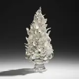 Beth Lipman, Pear and Leaf Centerpiece, 2007, hand-blown and etched glass, adhesive