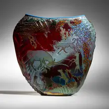 William Morris, Petroglyph, 1988, hand-blown glass