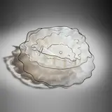 Dale Chihuly, White Persian Set with Oxblood Lip Wraps, 1999, hand-blown glass