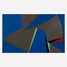 Lorser Feitelson, Magical Space-Forms, 1951-56, oil on Masonite