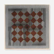 Reginald H. Neal, 25 Copper Squares, 1967, Lucite and metal construction