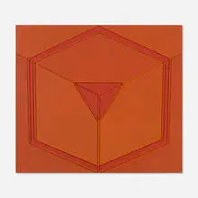 Peter Stroud, Orange Circumvent II, 1964, emulsion on Masonite
