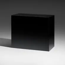 John McCracken, Black Block, 1966, lacquer, fiberglass, plywood