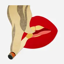 Tom Wesselmann, Smoker Banner, 1971, color vinyl on acrylic-reinforced shaped panel