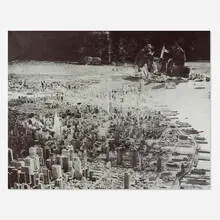 The Bruce High Quality Foundation, Hooverville, 2011, screenprint and acrylic on canvas
