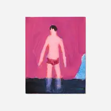 Katherine Bradford, Wader Crimson, 2017, acrylic on canvas