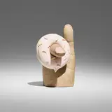 Genesis Belanger, Untitled (Chipped Nail, Donut), 2017, glazed stoneware with engobe decoration