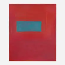 Esteban Vicente, Red, 1974, oil on canvas