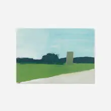 Ilse D'Hollander, Untitled (Landscape), 1996, gouache on paper
