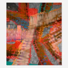Keltie Ferris, R-E-A-C-H, 2012, oil and acrylic on canvas