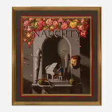Donald Roller Wilson, Naughty, 1991-92, oil on canvas and wood in artist's frame