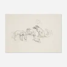 Charles Avery, Untitled (Dogs), 2004, graphite on paper