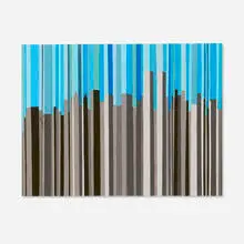 Brian Alfred, Linear Cityscape, 2001, collage on paper