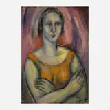 Armand Schönberger, Portrait of a Lady, oil on paper