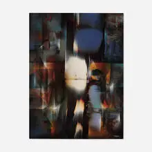 Mirage by Leonardo Nierman, oil on Masonite, sold Jun 2025