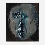 Nicolas Carone, Head, 1954, oil on paper