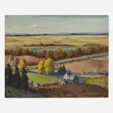 Charles W. Dahlgreen, Untitled (Landscape), oil on Masonite
