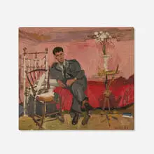 Yannis Tsarouchis, Pilot, 1955, oil on canvas