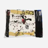 Purvis Young, Warrior on Political Sign, mixed media collage