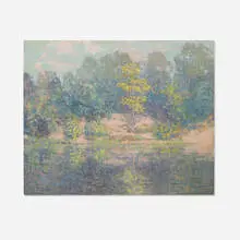 Alfred Jansson, Landscape with Trees by the Lake, 1912, oil on canvas