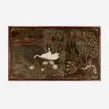 Max Kuehne, Untitled (Panel with Swans)