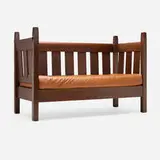 Settle, model 206 by Gustav Stickley, sold Apr 2025