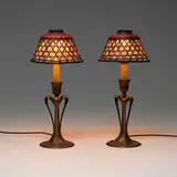Gustav Stickley, Candle lamps model 233, pair