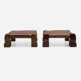 Early gout stools model 726, pair by Gustav Stickley, sold Apr 2025