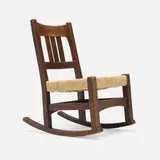 Early rocker, model 2627 by Gustav Stickley, sold Apr 2025