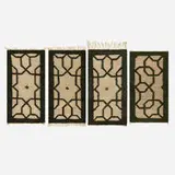 Gustav Stickley, Honeycomb pattern drugget rugs, set of four