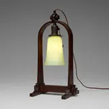 Rare Joiner's Compass desk lamp, model 501 by Gustav Stickley, sold Apr 2025